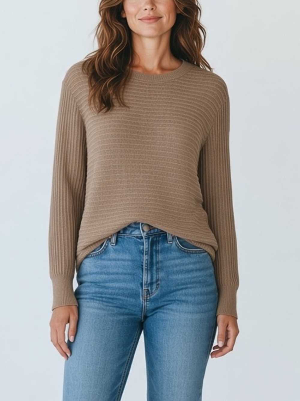 Taupe Open Back Wrap Look Sweater Slouchy Y2K Knit  Soho New York & Co S